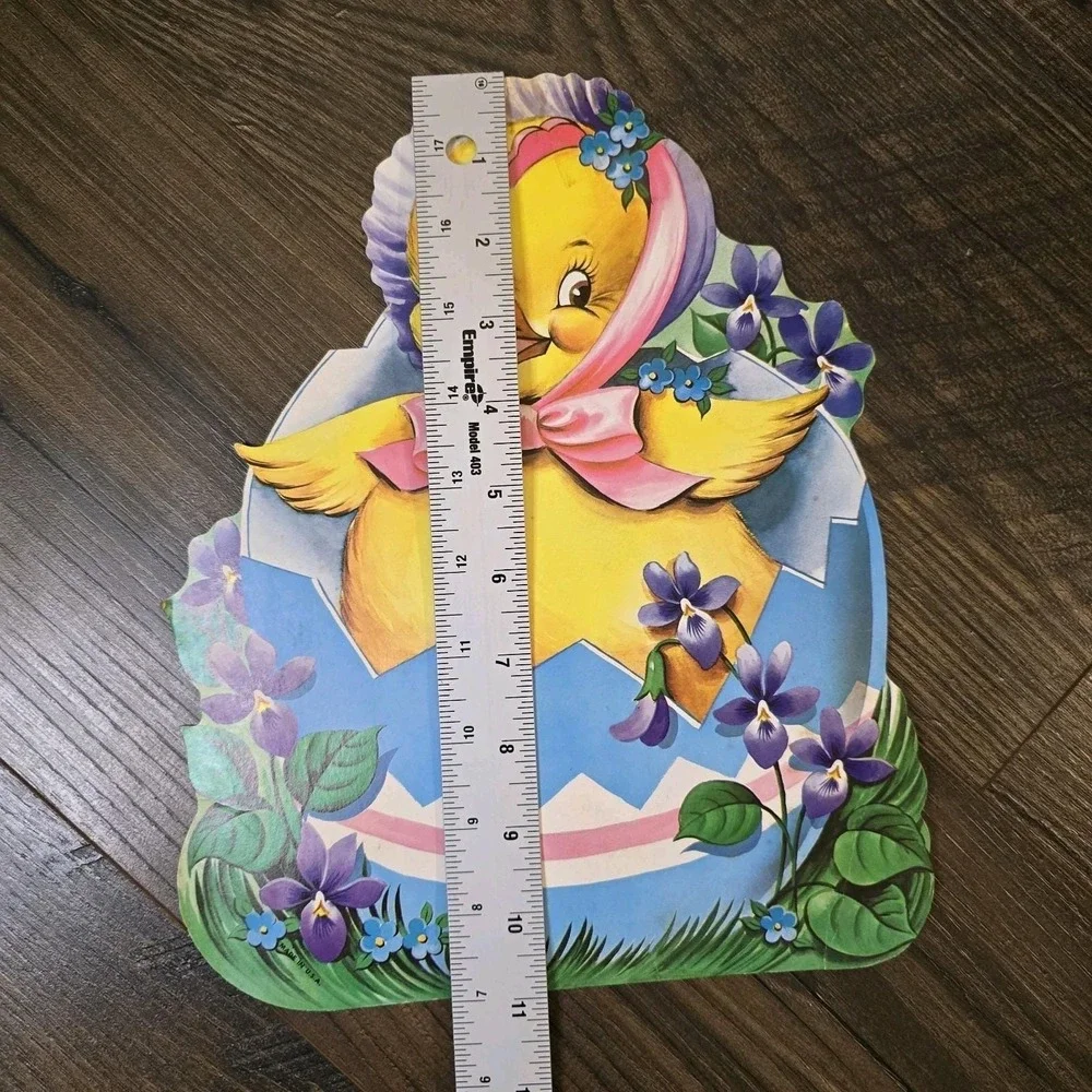 Vintage Easter Bunny Wall Decor Cardboard Die Cut Eureka USA Made Spring‎